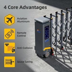 Puerta de seguridad retráctil automática ZhanJiang, puerta corredera retráctil eléctrica de aluminio para entrada de vehículos, para entrada de parque - Product Image 3