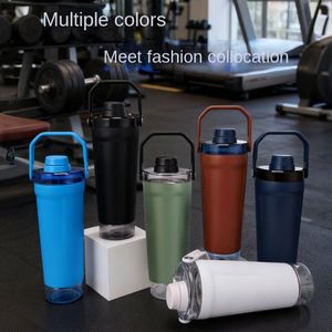 New Stainless Steel Vacuum Travel <b>Mug</b> <b>Large</b> Capacity 6-12 Hours Thermal Insulation Portable Straw for Fitness Protein Shakes - Product Image 4
