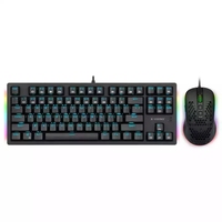 Ensemble clavier et souris de jeu filaire rétro-éclairé par led, ensemble ergonomique pour ordinateur de jeu