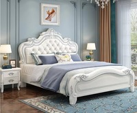 Lit de Luxe Européen Personnalisé, Style Royal Antique, en Bois, avec Rangement, Tailles Double, King et Queen, pour Ensembles de Meubles de Chambre