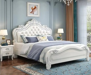 <span class=keywords><strong>Lit</strong></span> de Luxe Européen Personnalisé, Style Royal Antique, en Bois, avec <span class=keywords><strong>Rangement</strong></span>, Tailles Double, <span class=keywords><strong>King</strong></span> et Queen, pour Ensembles de Meubles de Chambre - Product Image 1