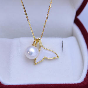 Collar con Colgante de Perla Zhuji Danshui de 8-9 mm, Blanco, Plata S925, Joyería Xiang, Luz Intensa, Pequeñas Imperfecciones, Suministro al por Mayor - Product Image 5