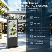 Écran d'affichage publicitaire extérieur étanche de 55 à 65 pouces pour supermarché, écran LCD commercial Android pour parc urbain