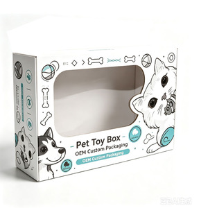 Pet Toy <b>Box</b> Custom Printed Rigid Packaging With Window For Dog Cat Toys OEM Design - Product Image 5