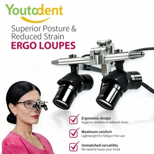 Nieuw Ontwerp 4X-5X-6X Ergonomische Loepen Tandheelkundige Vergrootglazen Zonder LED Licht Werkafstand 350-460mm Mondbehandeling Tool - Product Image 4