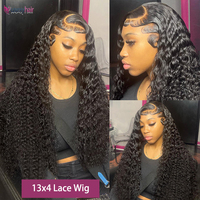 13*6 Wig Rambut Brasil HD Lace Front Vendor Virgin Full Lace Hair Extensions Wig Full Lace Human Hair Wig untuk Wanita Kulit Hitam