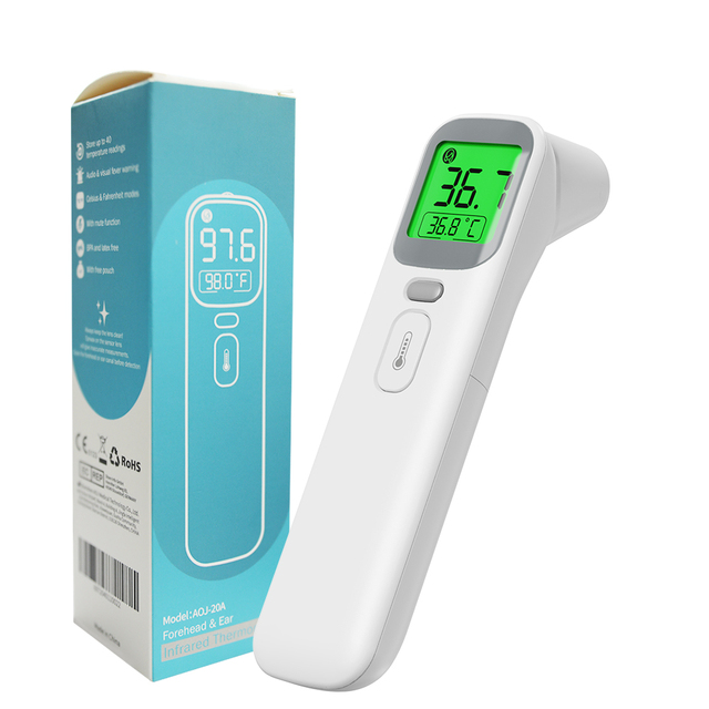 AOL Health Digital Infrared Forehead Thermometer Contactless Electric-powered CE Certified Class II 1 Year Warranty ROHS Model