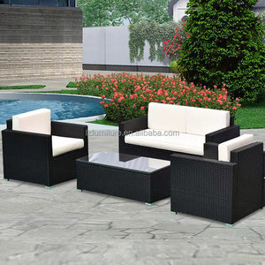 Sofás de Mimbre para Exteriores Económicos, Juego de Muebles de Jardín de Mimbre y Ratán con Cojines Impermeables - Product Image 5