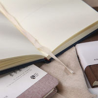 Agenda 2023 relié en tissu de lin A5/A6, personnalisable avec impression et logo, reliure thermique, idéal pour l'école ou comme cadeau