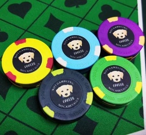 Jetons de poker en céramique <span class=keywords><strong>Casino</strong></span> Del Sol de style européen, design personnalisé, durables, 14g, 10000 unités, avec support intégré - Product Image 3