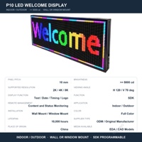 Kotak Lampu LED Indoor/Outdoor Full Color Layar Tampilan Selamat Datang Dapat Digulirkan Fungsi SDK 5 Tahun Kecerahan Tinggi 5000CD 2K/4K/8K
