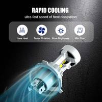 Ampoule LED H4 Neuve de Taille Mini, Direct Usine, Phare de Voiture 12V à Double Faisceau, Adaptation Universelle, Plug & Play, Vente en Gros d'Ampoules Automobiles