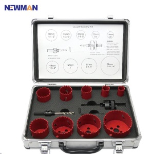 HSK002 19mm-57mm 9 buah <span class=keywords><strong>Set</strong></span> pemotong lubang baja tahan karat, <span class=keywords><strong>Set</strong></span> pemotong gergaji logam - Product Image 4