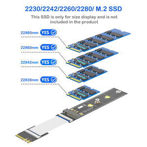 М. <span class=keywords><strong>2</strong></span> Nvme SSD адаптер карты ключ M к ключу A + E Интерфейс PCB Удлинительный кабель для настольного адаптера Nvme карты - Product Image 3