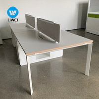 Muebles de Oficina Ejecutivos Modernos Modulares de 2/4/6 Plazas, Escritorio de Trabajo Portátil de Madera para Gerentes