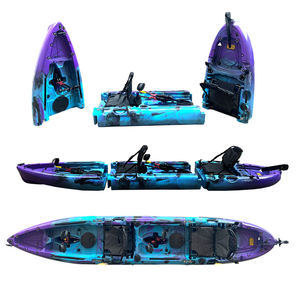 <span class=keywords><strong>Kayak</strong></span> de <span class=keywords><strong>Pesca</strong></span> Modular de 9 pies para una Persona, <span class=keywords><strong>Kayak</strong></span> de Dos Secciones con Pedales, Fácil de Desmontar y Unir - Product Image 3