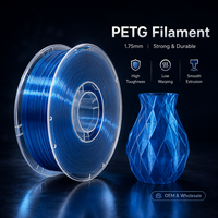 Filamen Printer 3D PETG 1kg 1.75mm 2.85mm Gulungan Plastik Vakum untuk Pencetakan FDM Suku Cadang Fungsional OEM Grosir