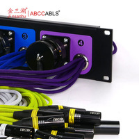 Répartiteur audio 4*12 canaux, câble audio et vidéo pour microphone et haut-parleur, 37P 54P 85P, 3 voies bidirectionnelles ISO