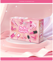 Kit de Salon de Beauté pour Filles, Ensemble de Coiffure, Sèche-Cheveux Jouet, Kit de Jeu de Rôle de Coiffeuse pour Filles