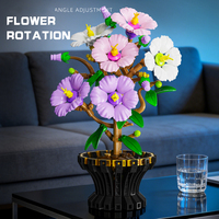 MJI 13118 Hibiscus Mutabilis Cotton Rose Blok Bunga Rakitan Hiasan Model Mainan Edukasi Anak Set Blok Bangunan Juguetes