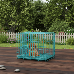 Cage pour chien et chat avec toilette, structure en fer, matériau extra-épais pour chiens et chats de petite/moyenne/grande taille, utilisation intérieure, toutes saisons - Product Image 1