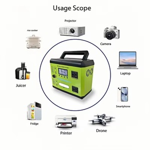Station d'alimentation portable solaire 600W 110V/220V avec batterie LiFePO4, générateur de secours domestique à onde sinusoïdale pure - Product Image 6