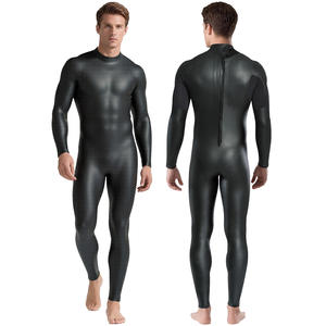 कस्टम 3 करोड़ की चिकनी त्वचा ट्राइथलॉन आर्डसूट पुरुषों के लिए लंबी आस्तीन वाली आस्तीन पूर्ण शरीर नियोप्रोन डाइविंग सूट फ्रीजिंग बैक जिपर - Product Image 1
