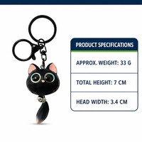 Gantungan Kunci Kucing 3D Geometris Bersegi, Liontin Kepala Kucing, Aksesoris Lucu Kawaii, Tali Ponsel, Grosir, Custom