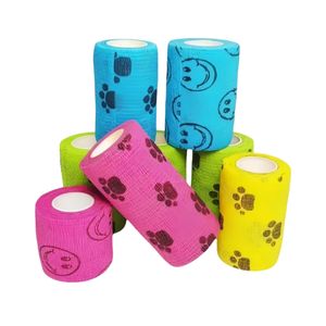 工場価格 カスタムロゴ印刷 粘着性包帯 不織布 アスレチック ベットラップ包帯 弾性 自己粘着包帯 ペット用 - Product Image 3