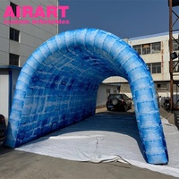 Tunnel gonflable de glaçon de décoration d'événements de taille personnalisée de 9m-3.5m, tunnel de glace gonflable