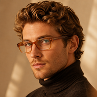 Montures de lunettes carrées unisexes épaisses en acétate écologique faites à la main, montures optiques pour toutes les formes de visage, modèle de la marque JS
