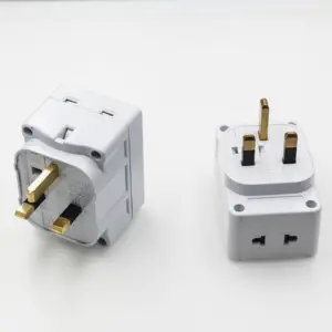 UK, Hong Kong, Ireland, UAE Travel Plug Adapter (Type G) - 3 Pack [Grounded & Universal]