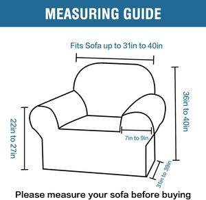Jacquard Knitting <b>Stretch</b> Fabric Chair <b>Sofa</b> Slipcover Armchair <b>Sofa</b> <b>Cover</b> One Seat <b>Sofa</b> Protector High Spandex - Product Image 2