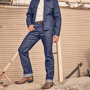 بنطلونات جينز رجالية مستقيمة بالجملة، قصة ضيقة، غسيل قديم، جينز عالي الجودة مخصص للرجال - Product Image 4