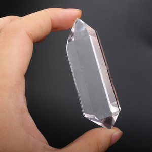 Pointe de cristal de quartz naturel transparent à double terminaison - Product Image 6