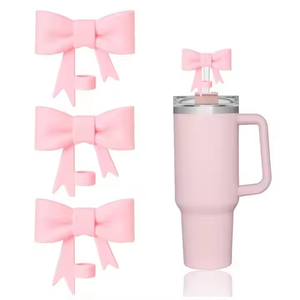 Otros agentes de compras Cute Bow, cubierta en forma de estilo animal y navideño-Topper reutilizable a prueba de polvo, accesorios de taza, sin PVC - Product Image 1