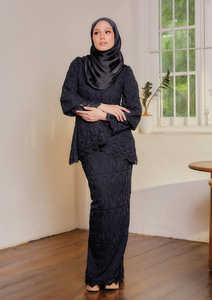 SIPO EID nouvelle saison printemps arrivée en gros fleur sarcelle en mousseline de soie Polyester ensemble élégance coupe Baju Kurung 2023 malaisie moderne - Product Image 6