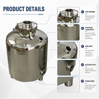 Réservoir de distillation d'alcool éthylique vertical industriel continu de qualité professionnelle 500L en acier inoxydable 304 et cuivre