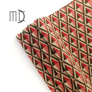 Nouveau produit support de motif différent tissu jacquard en lin à motif personnalisé pour le tissu de canapé d'ameublement d'ameublement