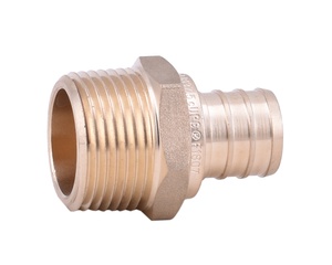 F1807 chì Miễn Phí Đồng pex Phù Hợp-đồng thau Nam Khớp nối <span class=keywords><strong>adapter</strong></span>, 1/2 "trong. Pex x 1/2 "MPT inch ren <span class=keywords><strong>NPT</strong></span> - Product Image 1
