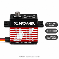 Servomoteur RC 48KG, engrenage en acier inoxydable, boîtier en aluminium CNC, servomoteur numérique sans balais, étanche IP67, 8.4V, 77g, XQ-POWER XQ-BLS8145D