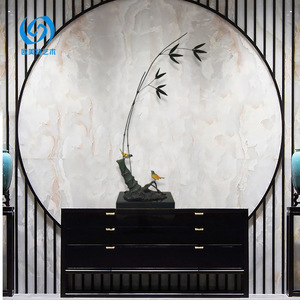 Escultura de Bambú en Bronce Fundido, Forma Irregular, Adorno Decorativo Zen Asiático para Sala de Estar - Product Image 5