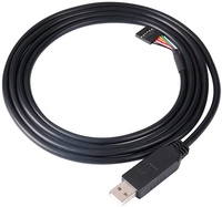 Cable Adaptador USB a TTL Serial FTDI de 5V, Conector Hembra de 6 Pines con Paso de 0.1 Pulgadas, Chip UART IC FT232RL