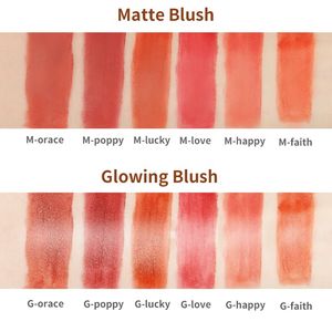 Venta al por mayor sin parabenos rubor vegano Etiqueta Privada maquillaje contorno colorete lápiz labial 2 en 1 rubor líquido mate y brillante - Product Image 3