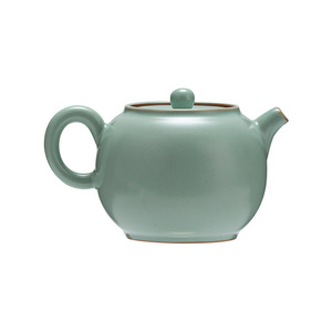 Tetera de Cerámica Tianqing Ru Kiln, Forma Redonda, Acabado Mate, para Preparar Té Gongfu, con Tapa y Caja de Regalo - Product Image 5