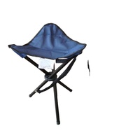 Tabouret pliable en toile, tabouret de camping pliable triangulaire avec trois pieds et étui de transport gratuit
