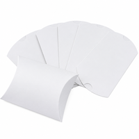 Boîte en carton kraft ondulé blanc autoportante pour bonbons et snacks avec corde en chanvre