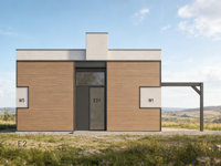 Villa préfabriquée modulaire en acier écologique, installation rapide, montage facile, construction d'hôtel ou d'appartement, 98m²