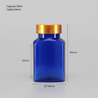 Bouteilles en plastique PET personnalisées de 120 ml en gros pour le stockage de pilules, de capsules, de comprimés et de vitamines