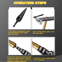 Outils de tubes souples de réparation de CVC 5 en 1 climatiseur extenseur de tuyau en cuivre jeu de forets de sertissage paquet de seau personnalisable OEM